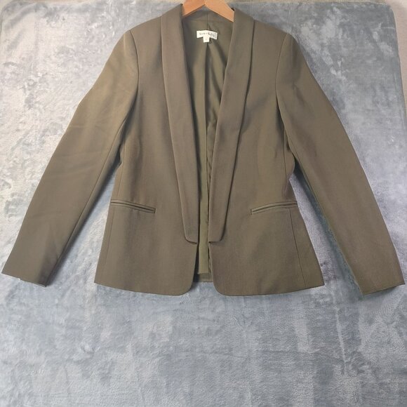 Chic Reese and Riley Women Blazer Jacket‎ 4 Olive Career Office Workwear Classic - Picture 1 of 7